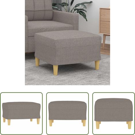 Stoffhocker - Fußhocker Taupe 60x50x41 cm Stoff (1/5)