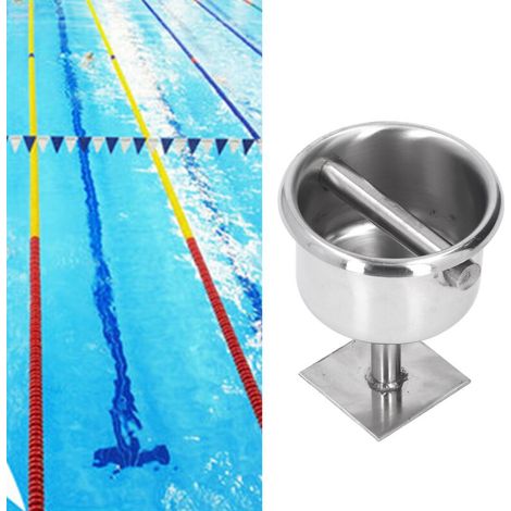 Accessoires de Piscine Poteaux de Ligne en Acier Inoxydable Fixation Float Lane Rope - 10.3x8.5CM 267g 4.1x3.3in (1/5)