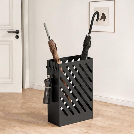 Console nero en acciaio zincato 28 x 14 x 41 cm (1/5)