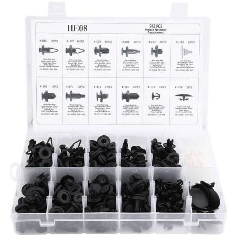Kit Clip For Paraurti Auto 240 Pz 12 Dimensions Fixed By Revated