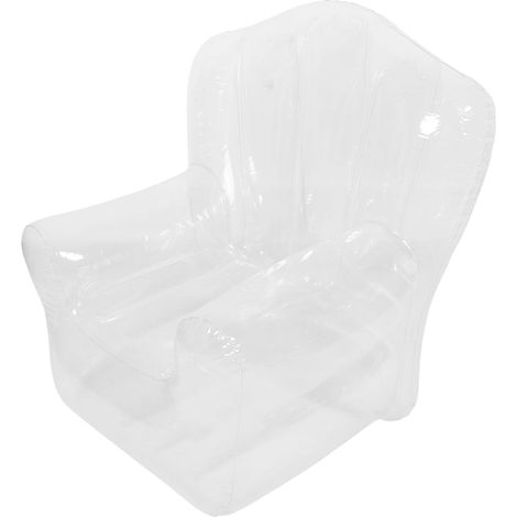 Canapé Gonflable Transparent en PVC Léger Fauteuil Gonflable Ergonomique pour Garçon et Filles Siège D’Intérieur et Extérieur pour Piscine Camping et Pique-Niques Portable et (1/5)