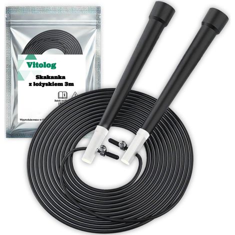 Cuerda para saltar BC Boxing con rodamiento, ajustable para entrenamiento y ejercicios de CrossFit, 3 m