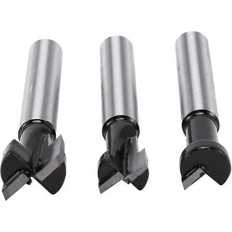 Ensemble de 3 fraises à rainurer en T de 6,35 mm (queue de 1/4 pouce), pour le fraisage du bois et des trous de serrure, compatibles avec les diamètres de 3/8 pouce et 1/2 pouce. (1/5)