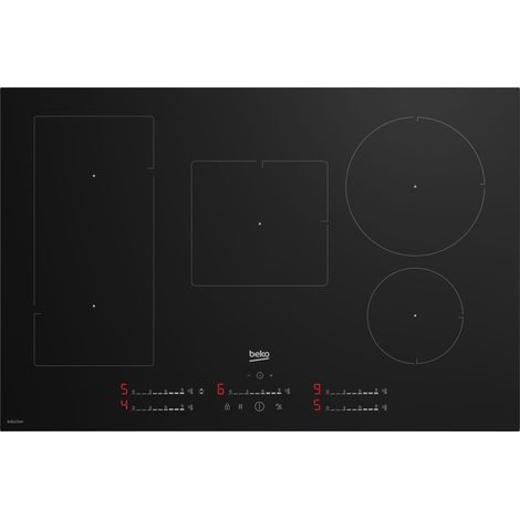 Beko HII85720UFT: Piano a Induzione, 5 Zone con 1 Sezione IndyFlex, 80 cm. Colore del prodotto: Nero, Posizionamento dell'apparecchio: Da incasso, Dimensione della larghezza del piano cottura: 80 c... (1/5)