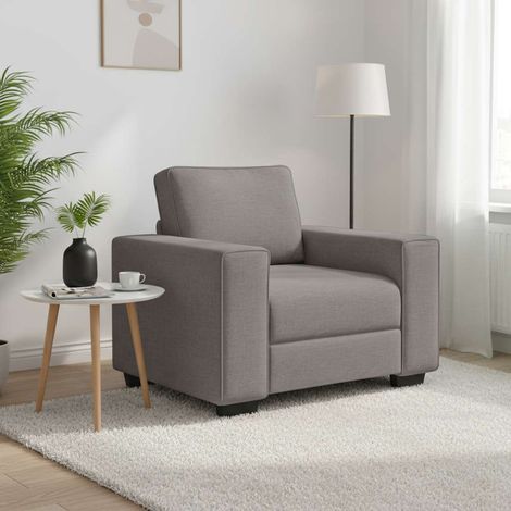 vidaXL Canapé-fauteuil taupe 100x77x82 cm en tissu (1/5)