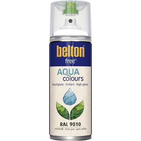 belton free Lackspray AQUAcolours 400 ml reinweiß hochglanz Sprühlacke