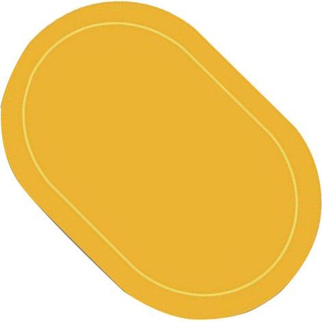 ovale, rutschfeste Tischsets aus Leder für Restaurant, Zuhause, Hotel – schützende Tischdecke für Schüsseln, blau (1/5)