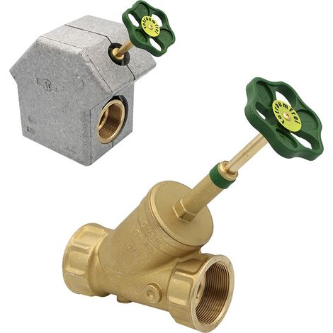 KFR-Ventil 1/2" bis 2" mit Prüfschraube Muffenanschluss mit Dämmschale ohne Entleerung mit steigender Spindel in verschiedenen Größen (1/5)