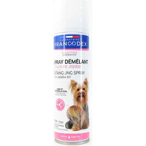 Spray Démêlant 250 ml à l'Huile de Jojoba Pour Chiens - Francodex (1/3)
