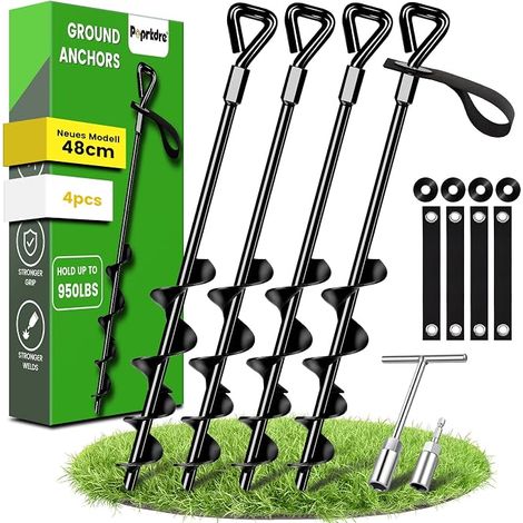 48 cm Ground Anchor Pegs Secure (1/5)