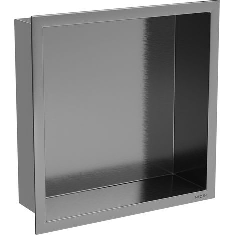 Mexen X-Wall-R étagère encastrée avec rebord 30 x 30 cm, gris canon brossé - 19E0303010 (1/3)