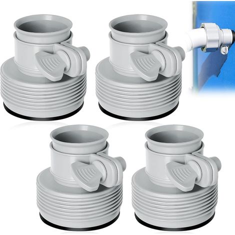 Lot de 2 Adaptateurs de Tuyau pour Piscine Type B 40mm à 1 1/2 Pouce - Raccord Pompe à Piscine et Connecteur de Conversion Compatible avec Pompes Filtrantes et Autres Marques (1/5)