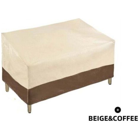 Green Mobility-Housse pour canapé de jardin double, imperméable et résistante, petite taille (standard), beige et marron (420D), 1478 x 279 cm (1/4)