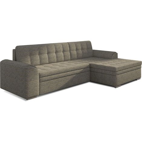 Canapé d'angle convertible CONFORTO 4 places gris – angle droit (1/2)