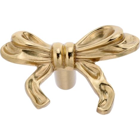 Poignées de Porte en Laiton au Design Nœud Papillon, Boutons de Commode en Cuivre pour Armoires Cuisine, Poignées Métalliques Solide et Polyvalentes, Style Moderne et Léger (1/5)