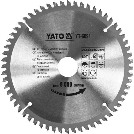 Lame de scie circulaire Yato yt-6091 200 mm 60 dents