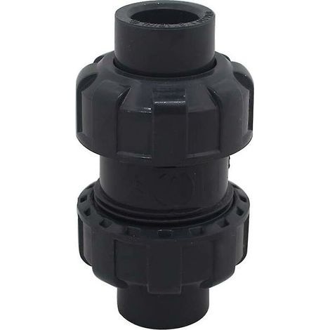 Clapet anti-retour à bille 32mm – PVC résistant à la corrosion – Empêche le refoulement d'eau – Pour systèmes de piscine (1/4)