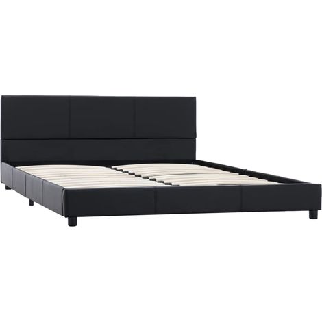 Maison Exclusive - Bettgestell Schwarz Kunstleder 120x200 cm