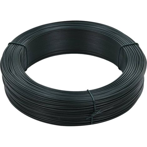 vidaXL Fence Binding Wire 250 m 2,3/3,8 mm Steel Blackish Green (1/2)