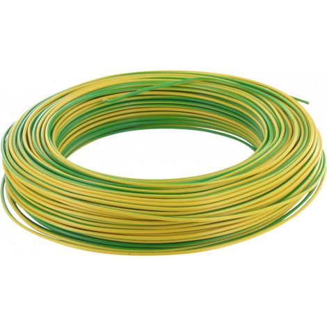 Electraline 60101025C - Bobina di filo, 10 m, verde/giallo