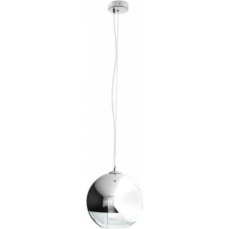 Lampadario Lampada BEAU MONDE 35 a sospensione vetro cromato/vetro trasparente 230V E27 25W