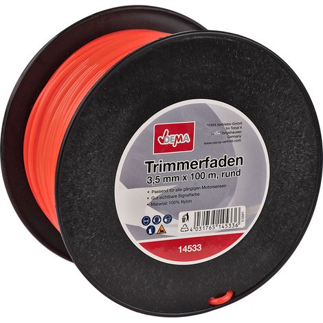 Motorsense Freischneider Mähfaden Trimmerfaden 3,5mm-100m rund Nylon Signalfarbe (1/2)