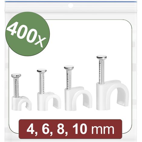 Quadrios 24CA425 Nagelschellen 24CA425 Bündel-Ø-Bereich 2 bis 10 mm Weiß 400 St.