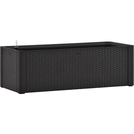 Fioriera rialzata per piante e fiori sistema di irrigazione da giardino 100 x 43 x 33 cm antracite 020001230