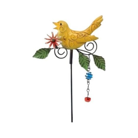 Carillon éolien jaune pour jardin, décoration d'oiseau (1/5)