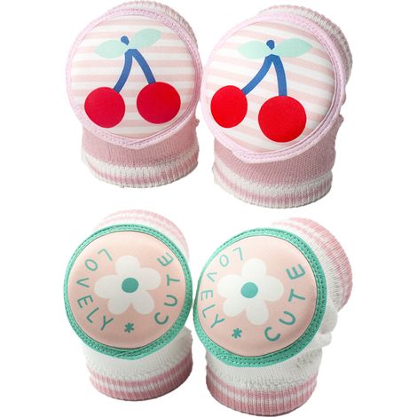 2 paires de genouillères pour bébé pour ramper, genouillères respirantes avec coussinets en mousse, genouillères antidérapantes (1/5)