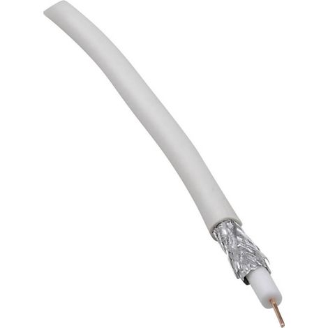 BKL Electronic 0806001 cable coaxial blanco de 50 m