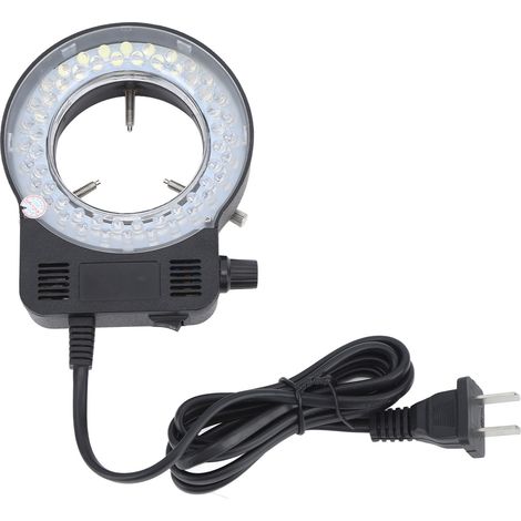 Microscope annulaire LED réglable, source lumineuse pour microscope, accessoire, prise US 100-240V (1/5)