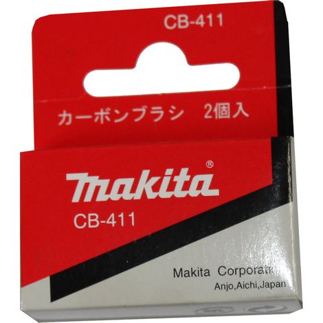 Makita Kohlebürsten CB411 - Ersatzkohlebürsten 11,7x8,9x6mm Makita Ersatzteile - 1 Paar