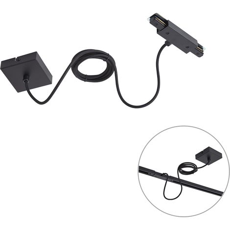 QAZQA I Power Supply for 1-Phase Rail with Square Mounting Plate