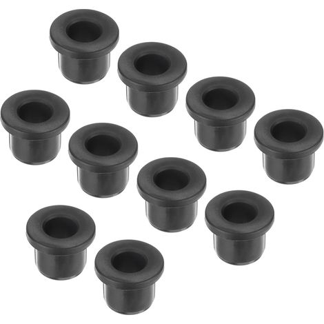 10Pcs Passe Fils en Caoutchouc en Forme de T Diamètre de Montage 12mm, ID 7.5mm, Hauteur 12mm Noir Protection d'Étanchéité Passe-Câbles Flexibles pour Tuyau de Câble (1/5)