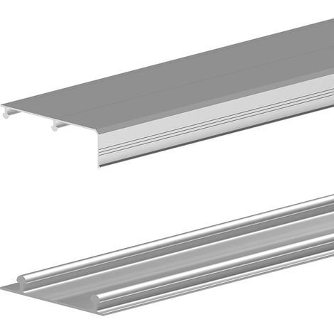 Obere und untere Aluminium-Laufschiene 180 cm, für SLID'UP 210, 220, 230 Schiebetürbeschlag, Alu eloxiert
