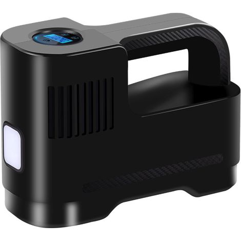 Pompe à air pour voiture - Pompe à air portable sans fil avec affichage numérique - Pompe à pneus puissante - Pompe à air avec batterie lithium-ion pour voiture et maison - Matériau ABS - Noir (1/3)