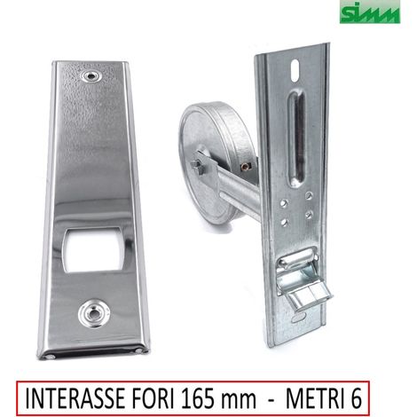 AVVOLGITORE INCASSO MT.6 INT.FORI 165 MM CON PLACCA IN INOX (1/2)