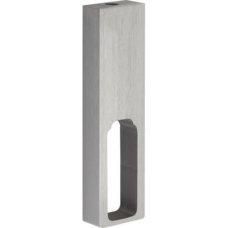 Support intermédiaire sous tablette pour tube de penderie rectangulaire - Décor : Aspect inox brossé - ITAR (1/3)