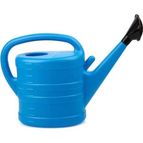 1 Arrosoir 10 L Bec Long Plastique Bleu Pour Jardin Fleurs Balcon (1/5)