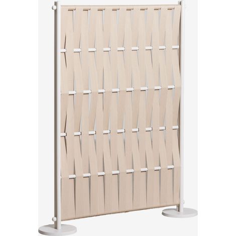 SKLUM Packung mit 2 Gartenschirmen aus Aluminium und Tunas-Seil Beige Mandel Rose 105 x 150 cm                                 