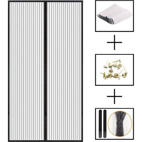 Magnetic Mosquito Net for Door, Self-Adhesive Ultra Fine Mesh Magnetic Curtain, Automatic Closing Easy Tool-Free Installation Anti Mosquito Curtain, No Drilling, 90X210cm (1/5)