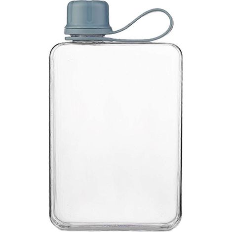 Quadratische Wasserflasche 500ml Tragbare flache Trinkbecher A--