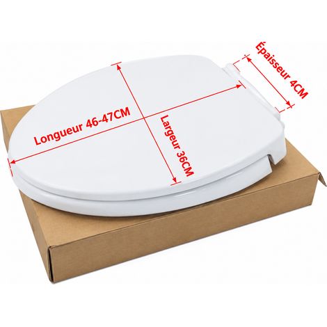 Abattant WC polypropylène PP adapté aux cuvettes 88 341 342 573 716 718, format standard 500 g – Livraison gratuite