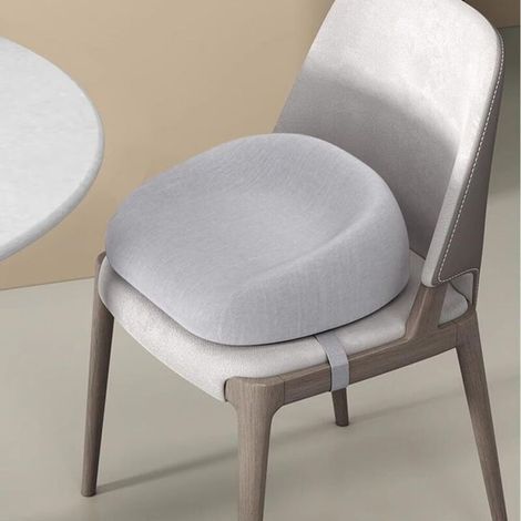 Enfant Réhausseur Coussin de Siège Chaise Haute, Coton Eponge Confortable Coussins pour Repas Voyage de Bébé, avec Boucle de Sécurité (gris) (1/5)
