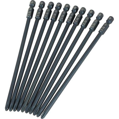 Tournevis 150mm Acier 1/4inch Hex Shank Croix Tête PH2 Magnétique Bits Set - Outil pour Bricolage (1/5)