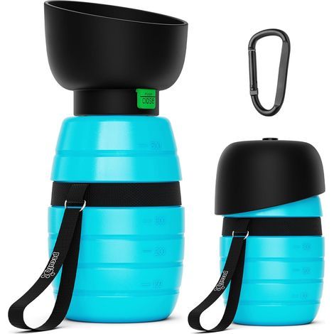 500ml Portable Dog Water Bottle with Collapsible Bowl, Leak-Proof Travel Water Bottle for Pets, for Walks, Travel and Hiking (1/5)