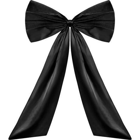 Nœud Décoratif - 60 x 27 cm - Pour Arbre de Noël, Guirlande ou Mur - Noir - 1 Pièce (1/5)