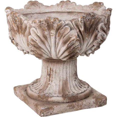 Macetero decorativo color piedra, 40x40x36h cm (1/5)