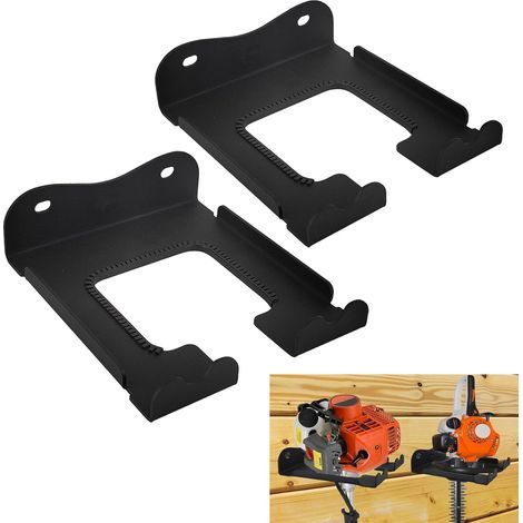 Set mit 2 Garagenhalterungen für Heckenscheren, Garagenwandhaken, Gartengeräte